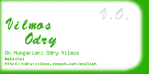 vilmos odry business card